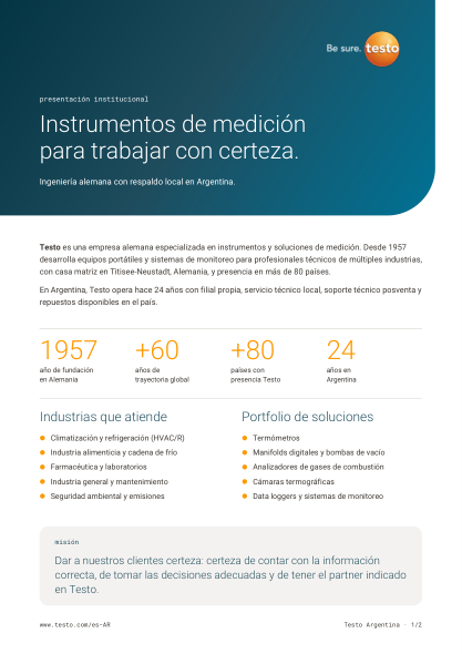 Primera página: Presentación institucional Testo